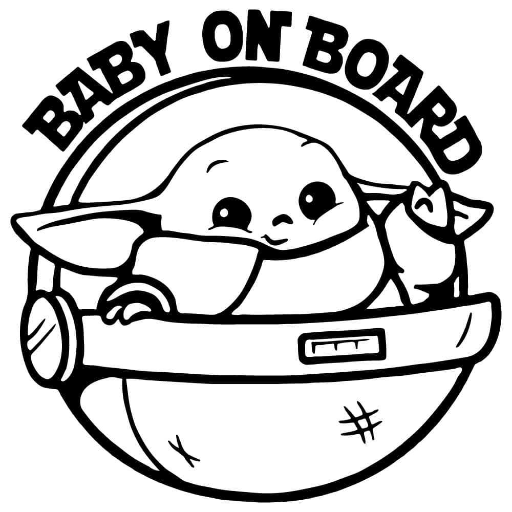 Download Baby on Board Yoda - T&G Vinyl